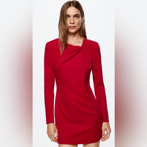 NWT MANGO Ruched detail dress - Picture 2 of 6